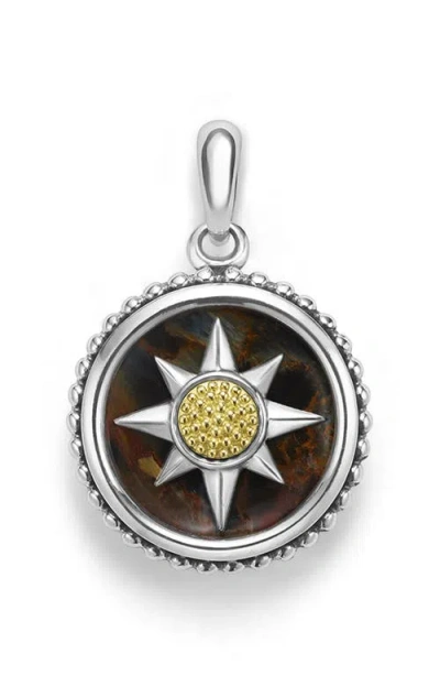 Lagos Anthem Small Pietersite Sunburst Amulet In Multi