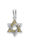 Lagos Men's 18k Yellow Gold & Sterling Silver Anthem Small Star Of David Amulet Pendant In Two-tone