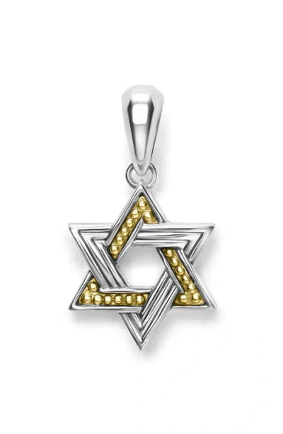 LAGOS ANTHEM SMALL TWO-TONE STAR OF DAVID AMULET
