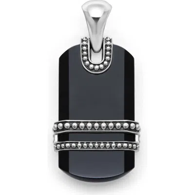 Lagos Anthem Tag Amulet In Black Agate