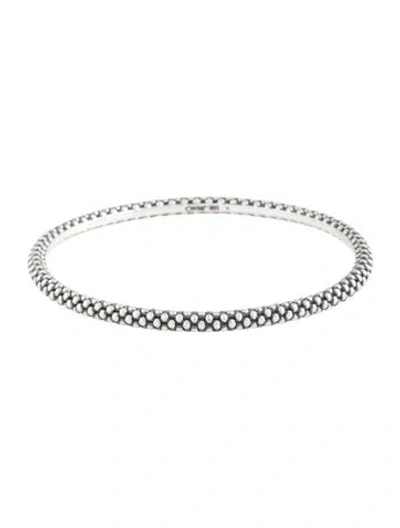 Pre-owned Lagos Beaded Bangle Bracelet, 8" In Multicolor