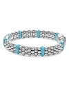Lagos Blue Caviar & Diamond Sterling Silver Bracelet, 6.5 In Silver/blue