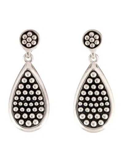 Pre-owned Lagos Bold Caviar Teardrop Earrings In Multi