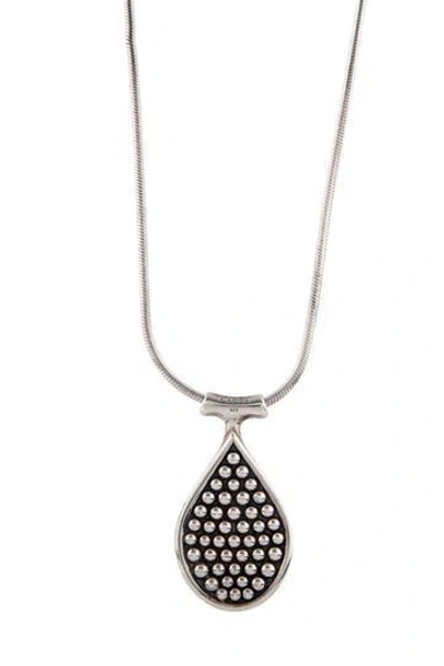 Pre-owned Lagos Bold Caviar Teardrop Pendant Necklace, 22.5" In Multi