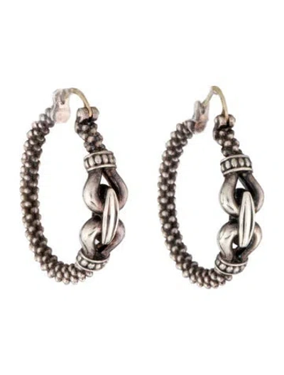Pre-owned Lagos Buckle Hoop Earrings In Multicolor