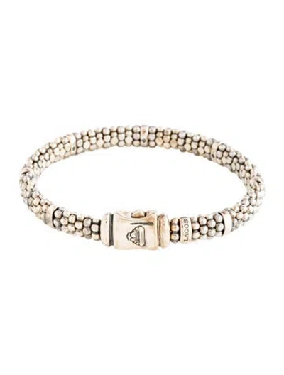 Pre-owned Lagos Caviar 6mm Bracelet, 5.5" In Multicolor