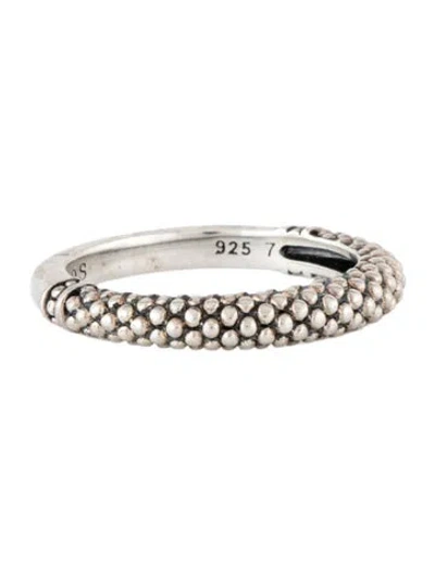 Pre-owned Lagos Caviar Bead Band Ring In Multicolor
