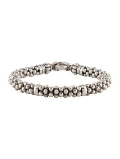 Pre-owned Lagos Caviar Bead Bracelet, 6.5" In Multicolor