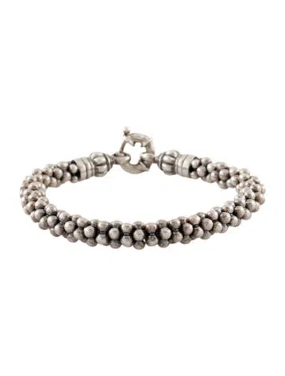 Pre-owned Lagos Caviar Bead Bracelet, 6.75" In Multi