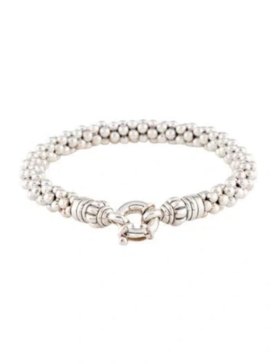 Pre-owned Lagos Caviar Bead Bracelet, 6.75" In Multicolor