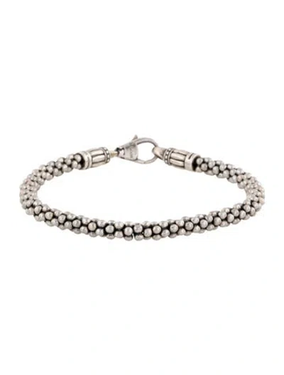 Pre-owned Lagos Caviar Bead Bracelet, 6.75" In Multicolor