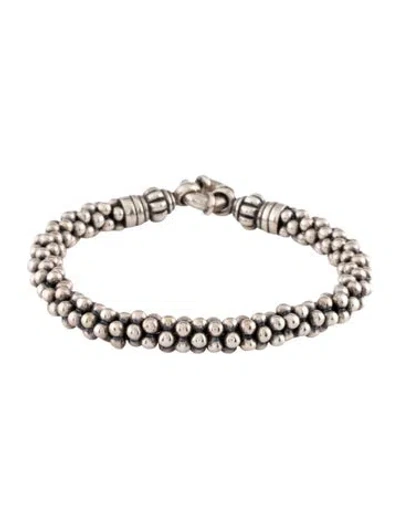 Pre-owned Lagos Caviar Bead Bracelet, 7" In Multi