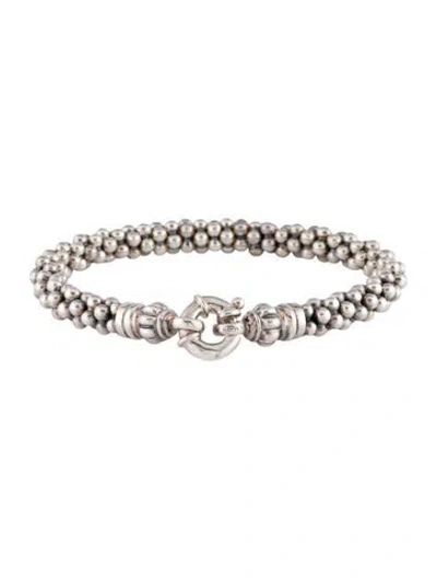 Pre-owned Lagos Caviar Bead Bracelet, 7" In Multi