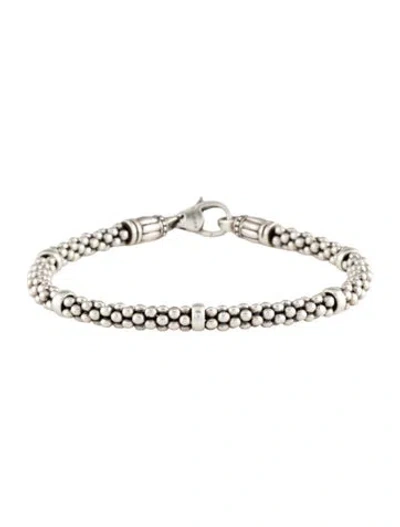 Pre-owned Lagos Caviar Bead Bracelet, 7" In Multicolor