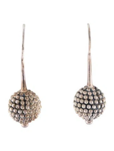 Pre-owned Lagos Caviar Beaded Ball Drop Earrings In Multicolor