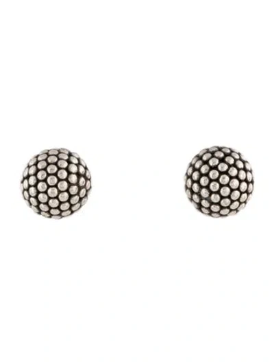 Pre-owned Lagos Caviar Beaded Ball Stud Earrings In Multi