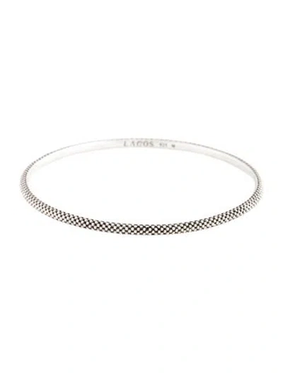 Pre-owned Lagos Caviar Beaded Bangle Bracelet, 8.25" In Multicolor