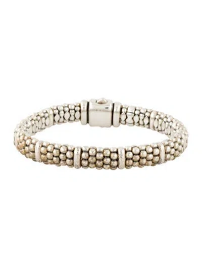 Pre-owned Lagos Caviar Beaded Bracelet, 5.5" In Multicolor
