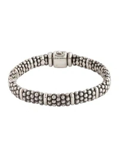 Pre-owned Lagos Caviar Beaded Bracelet, 6.75" In Multicolor
