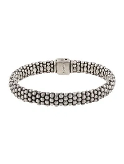 Pre-owned Lagos Caviar Beaded Bracelet, 6.75" In Multicolor