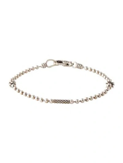 Pre-owned Lagos Caviar Beaded Link Bracelet, 6.75" In Multi