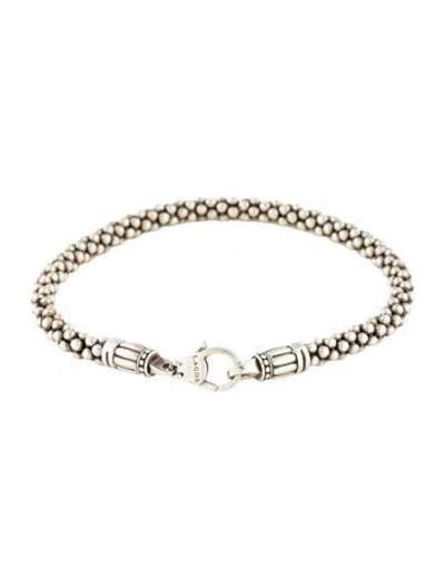 Pre-owned Lagos Caviar Beaded Link Bracelet, 6.75" In Multicolor