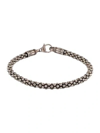 Pre-owned Lagos Caviar Beaded Link Bracelet, 6.75" In Multicolor
