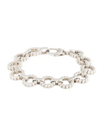 Pre-owned Lagos Caviar Beaded Link Bracelet, 7" In Multicolor