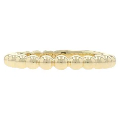 Pre-owned Lagos Caviar Beaded Stacking Band - Yellow Gold 18k Stackable Dots Ring