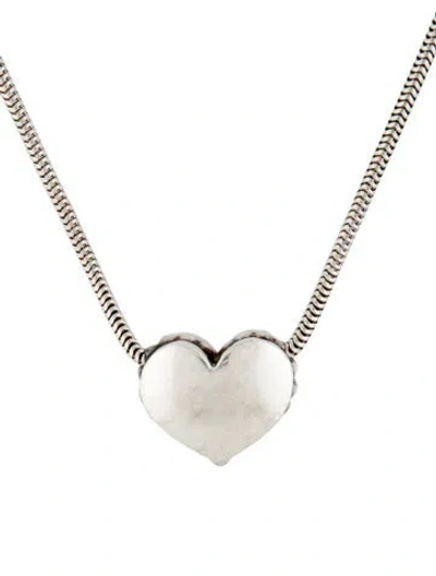 Pre-owned Lagos Caviar Beloved Heart Pendant Necklace, 16" In Multi