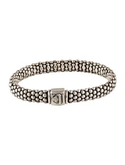 Pre-owned Lagos Caviar Bracelet, 6.75" In Multi