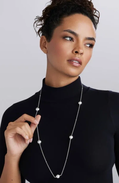 Lagos Caviar Bubble Station Necklace In Metallic