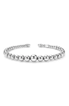 Lagos Sterling Silver Caviar Bubbly Beaded Cuff Bracelet In Metallic