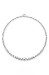 Lagos Caviar Bubbly Graduated Bead Collar Necklace In Metallic