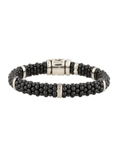 Pre-owned Lagos Caviar Ceramic Station Bracelet In Multi