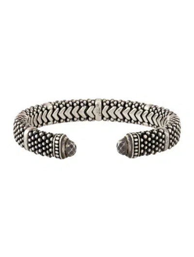 Pre-owned Lagos Caviar Cuff Bracelet, 6.75" In Multicolor
