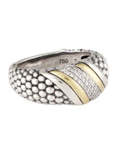 Pre-owned Lagos Caviar Diamond Band In Multi