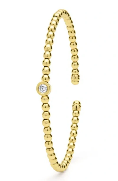 Lagos Caviar Diamond Cuff Bracelet In Gold