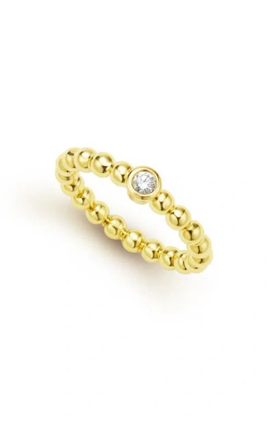 Lagos Caviar Diamond Ring In Gold