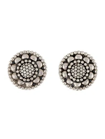 Pre-owned Lagos Caviar Disc Cip-on Earrings In Multi
