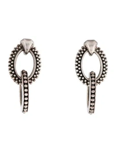 Pre-owned Lagos Caviar Double Hoop Earrings In Multicolor