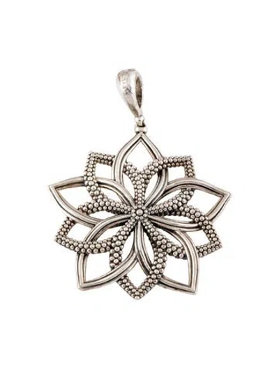 Pre-owned Lagos Caviar Flower Pendant In Multi