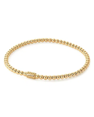 Lagos Caviar Gold Collection 18k Gold Beaded Bracelet, 3mm