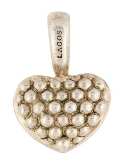 Pre-owned Lagos Caviar Heart Pendant In Multi
