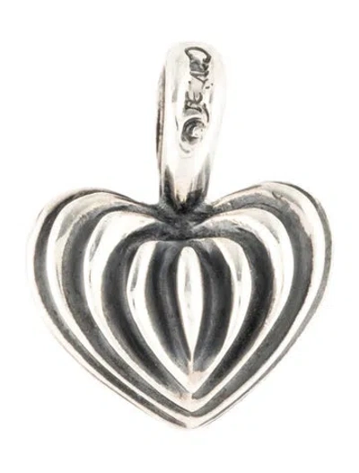 Pre-owned Lagos Caviar Heart Pendant In Multi