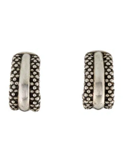 Pre-owned Lagos Caviar Hoop Earrings In Multi