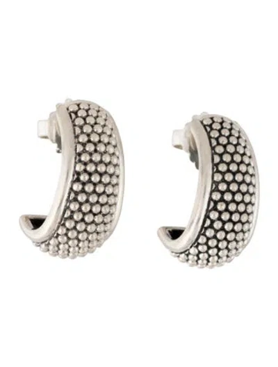 Pre-owned Lagos Caviar Hoop Earrings In Multicolor