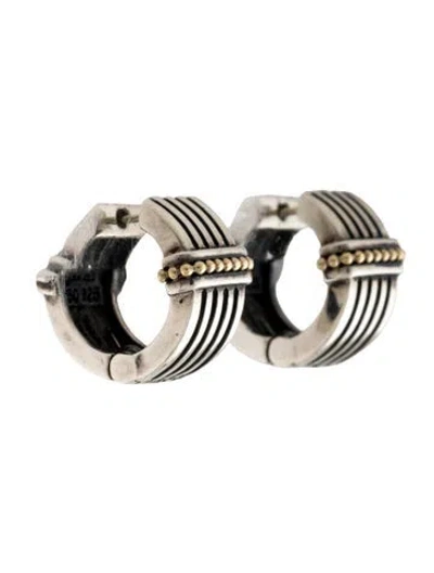 Pre-owned Lagos Caviar Hoop Earrings In Multicolor