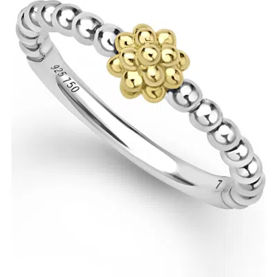 Lagos Caviar Icon Bead Ring In Silver