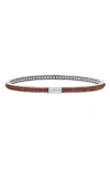 Lagos Caviar Icon Beaded Bangle Bracelet In Silver/garnet